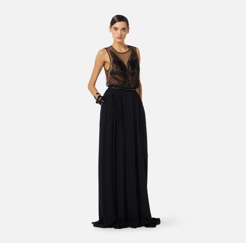Red Carpet tulle and georgette dress