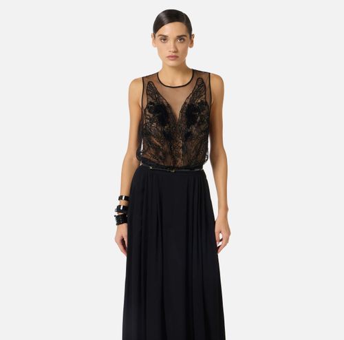 Red Carpet tulle and georgette dress