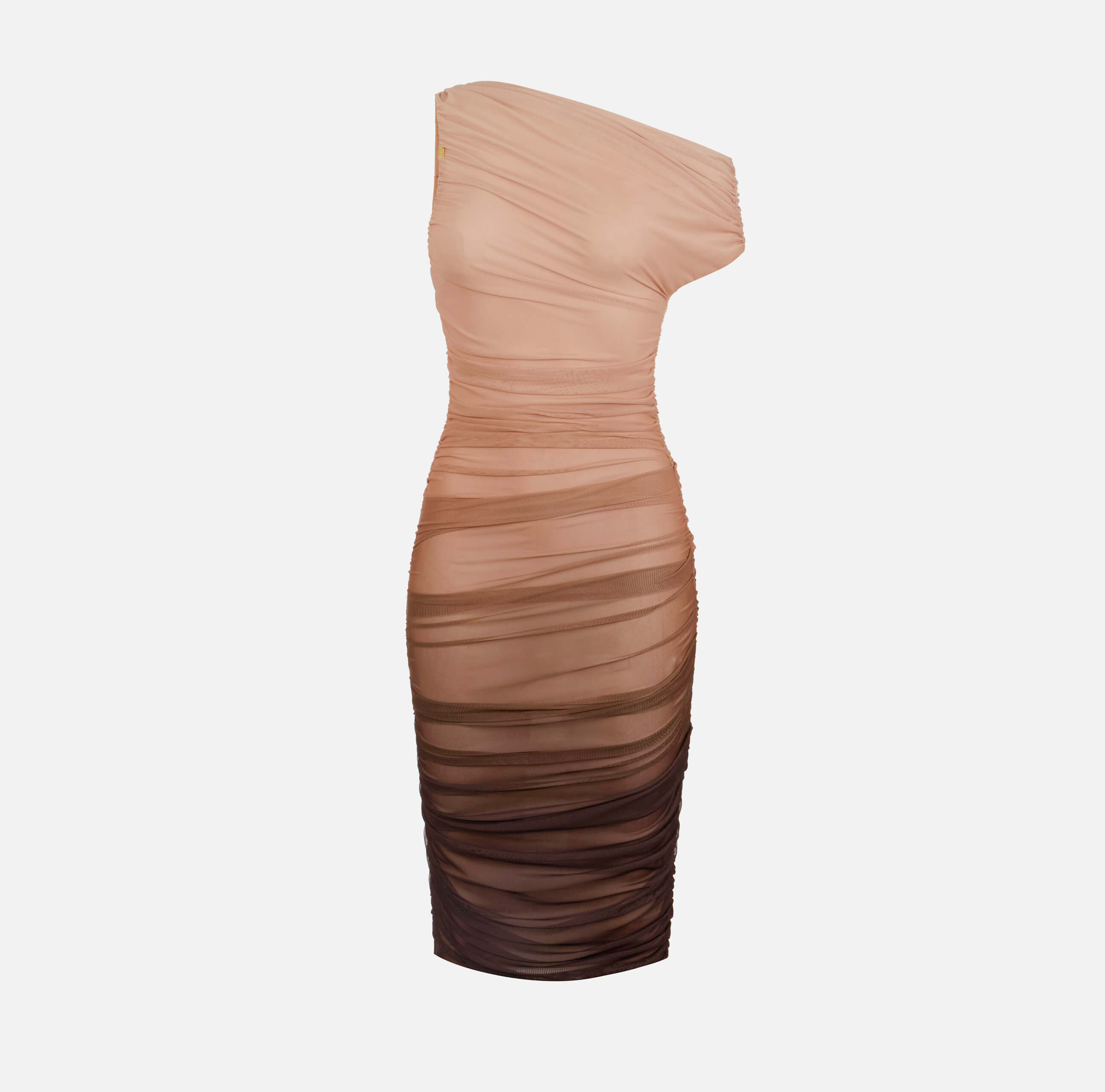 Dress in graduated tulle fabric