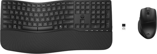 סט מקלדת ועכבר אלחוטי ארגונומי HP 680 Comfort Dual-Mode שפות עברית/אנגלית צבע שחור (מק