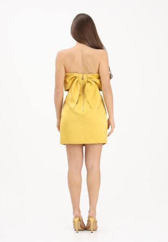 Mini dress in duchess satin with jewel cups