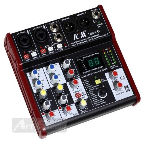 ICM UM-66 – מיקסר אנלוגי משולב כרטיס קול USB עם אפקטים דיגיטליים