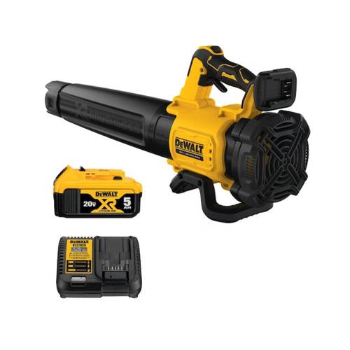 מפוח צירי דיוולט 18/20V בראשלס עם סוללה 5AH ומטען