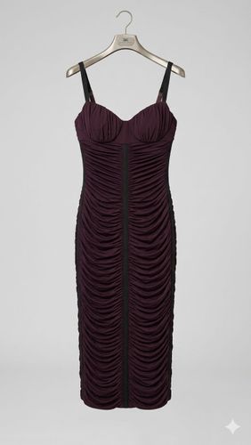 Dress in jersey fabric - COLOR CACAO