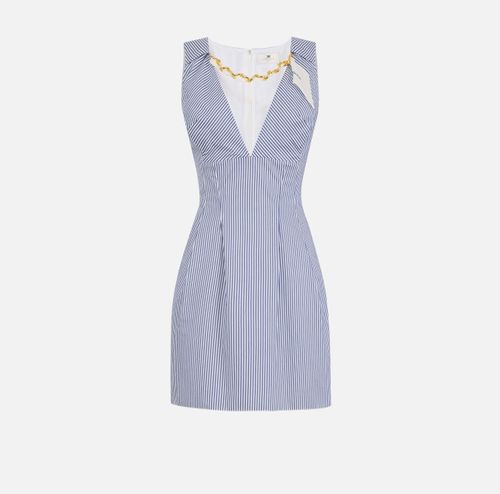 Mini dress with jewel scarf