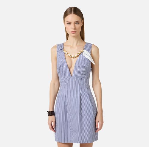 Mini dress with jewel scarf
