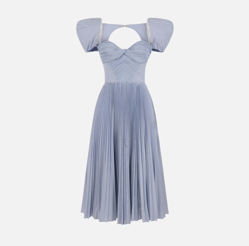 Striped nylon taffeta dress