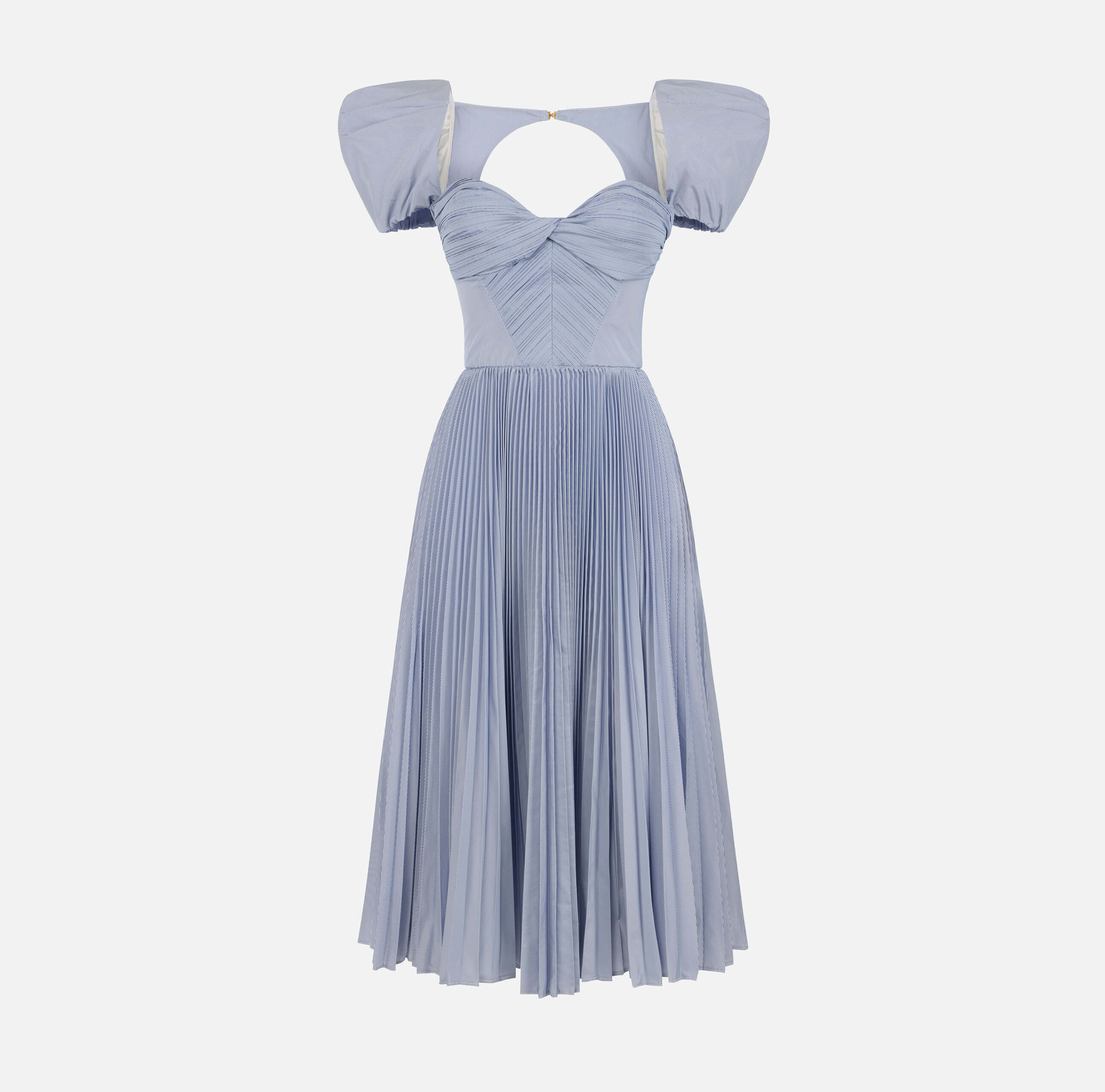 Striped nylon taffeta dress