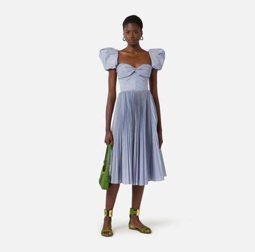 Striped nylon taffeta dress
