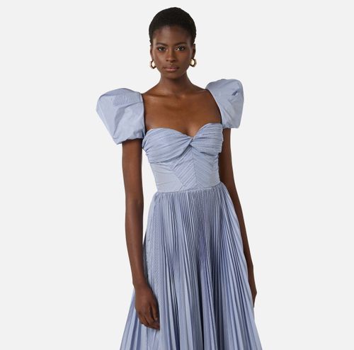 Striped nylon taffeta dress