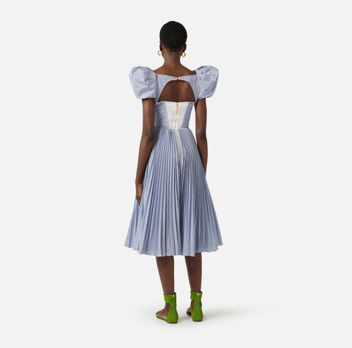 Striped nylon taffeta dress