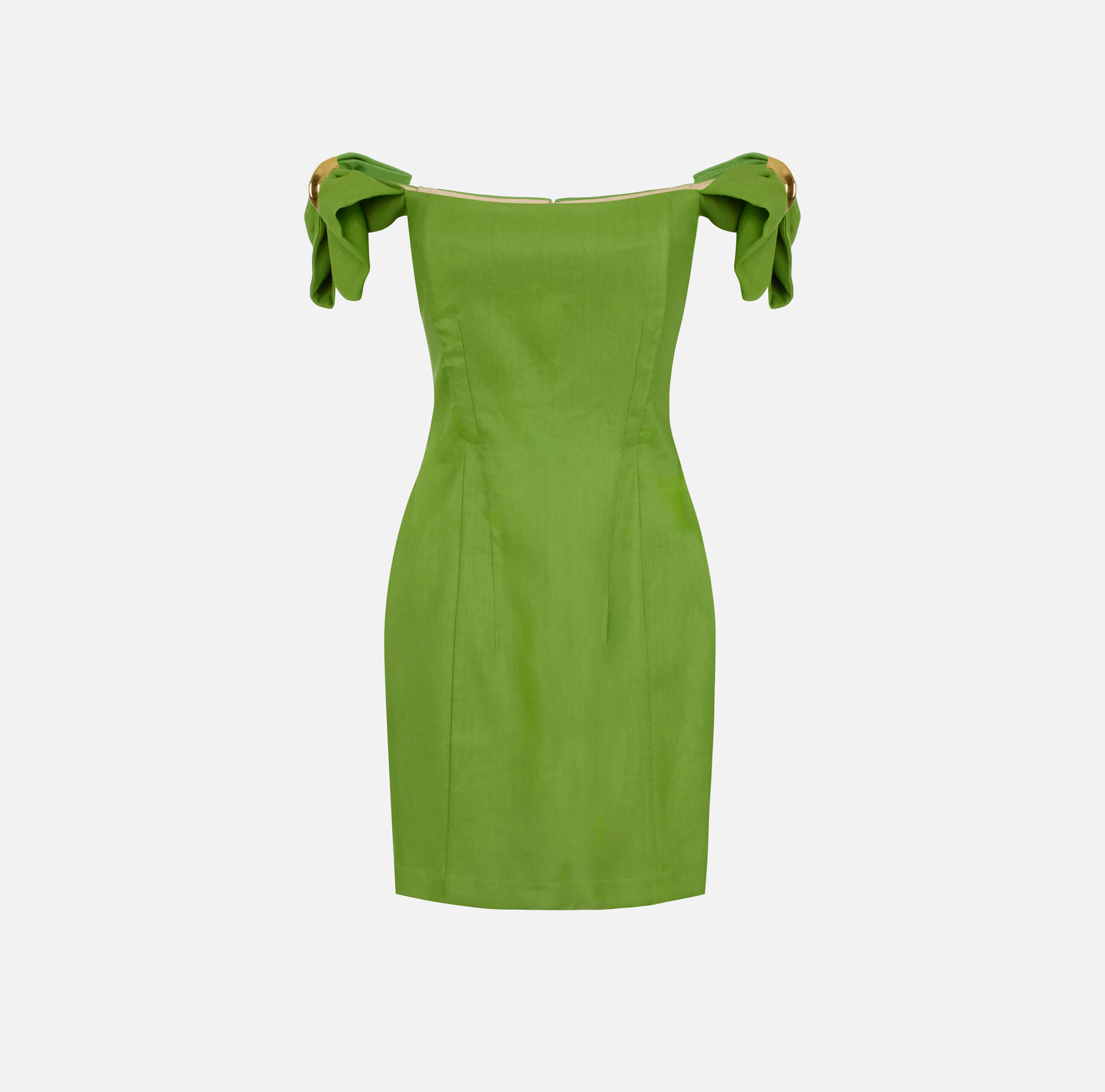 Linen-blend mini dress