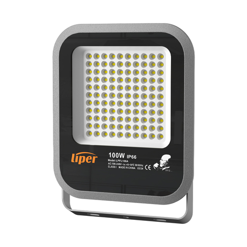 פנס הצפה 100W מקצועי 6500K אפור Liper Roxana