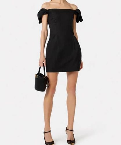 Linen-blend mini dress
