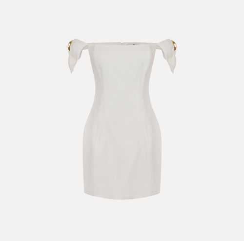 Linen-blend mini dress