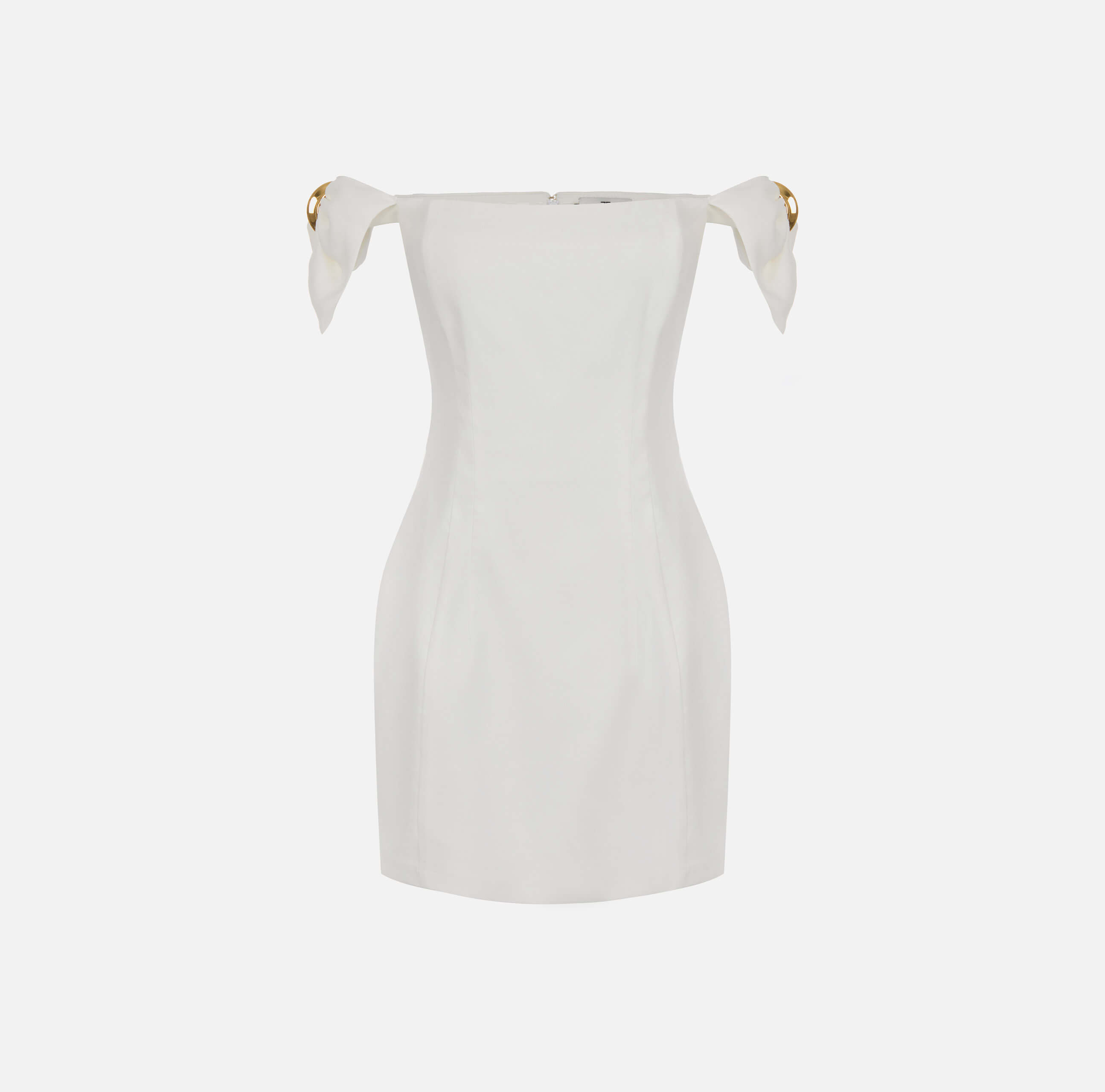 Linen-blend mini dress