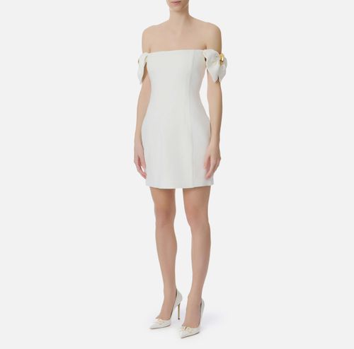 Linen-blend mini dress