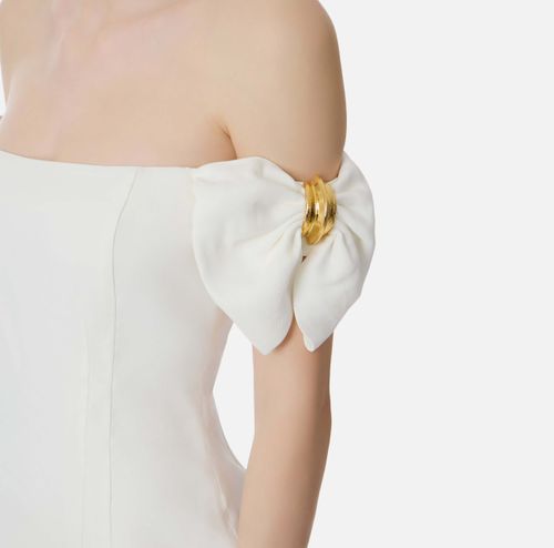 Linen-blend mini dress