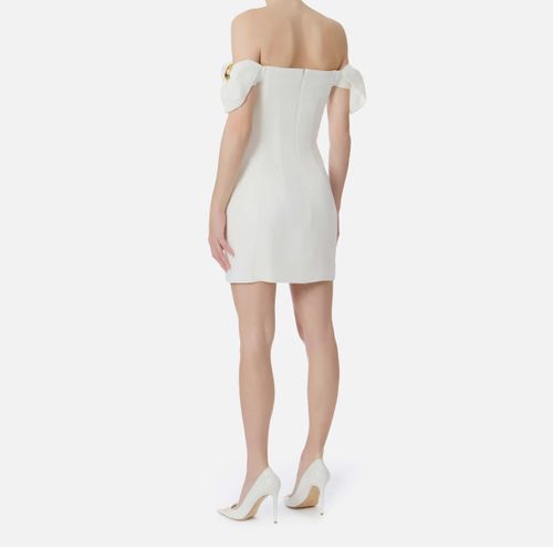 Linen-blend mini dress