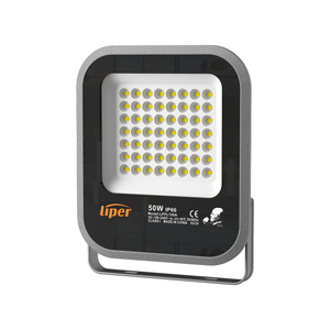 פנס הצפה 50W מקצועי 6500K אפור Liper Roxana