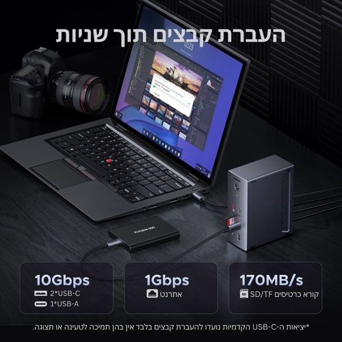 תחנת עגינה UGREEN 240W 14-in-1 Triple Display
