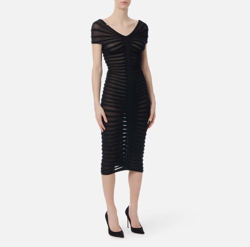 Cotton thread and viscose dress