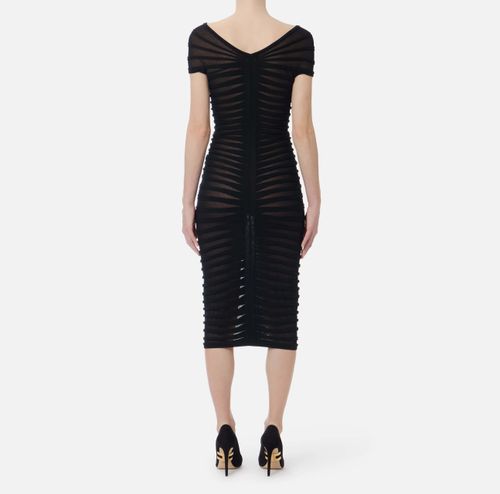 Cotton thread and viscose dress