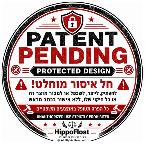 מצוף ים עם עוגן Hippo – כתום פרחוני