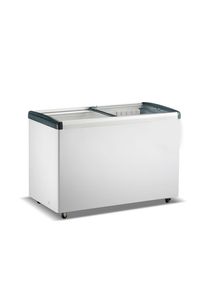 מקפיא ומקרר שוכב תעשייתי FAYNAMELI דגם RF-537PG – נפח 470 ליטר כולל מכסה זכוכית לתצוגה ופונקציית שבת