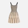 Dress in two-colour knit fabric