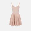Dress in two-colour knit fabric