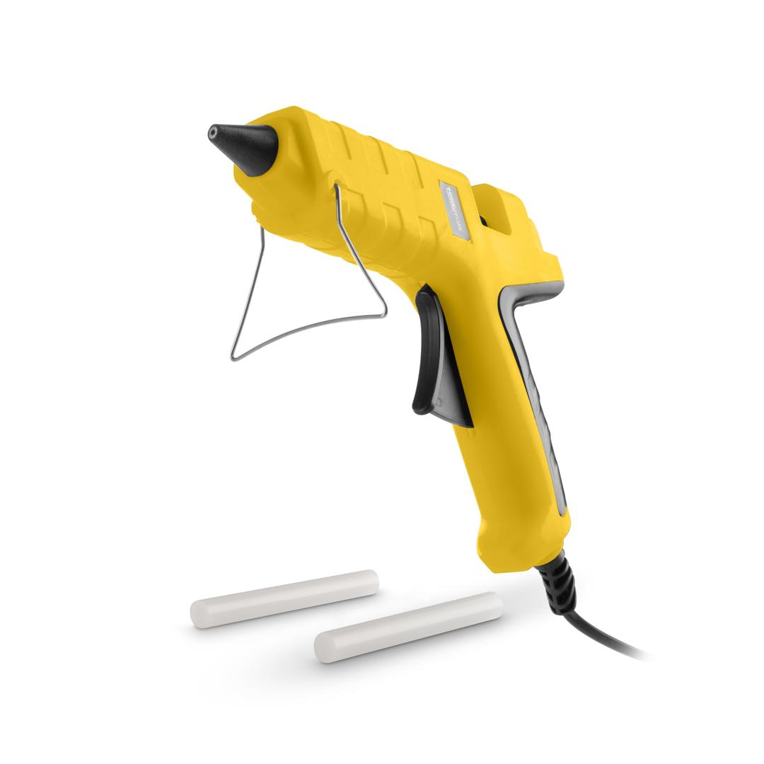 אקדח דבק חם 78W + מקלות דבק 3 אביזרים  POWX143 106, HOT GLUE GUN 78W - 3 ACC. ברקוד 5400338072154