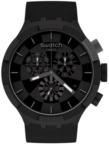 Swatch SB02B400 BIG BOLD CHECKPOINT BLACK 