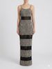 Bouclé knit dress with cut-outs