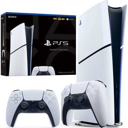 PS5 CONSOLE MGM PLAYSTATION 5 SLIM 825GB DIGITAL + 2 CONTROLLERS