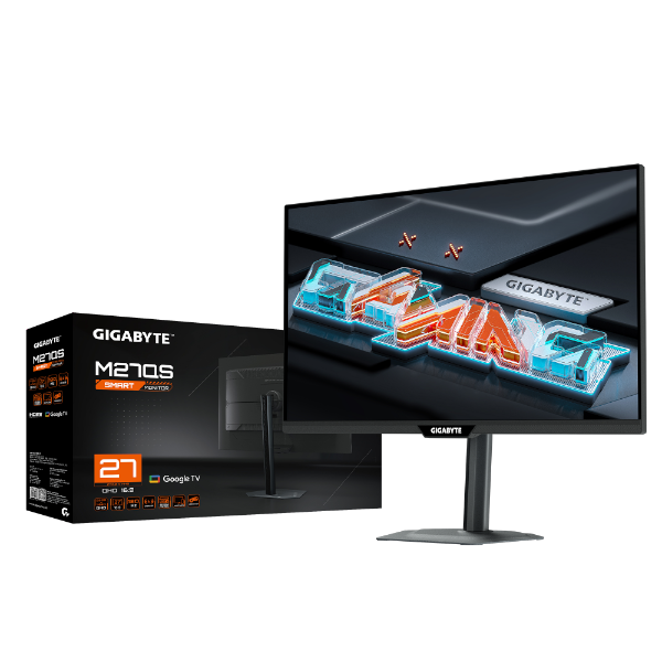מסך מחשב Gigabyte M27QS QHD SS IPS 1Ms 180Hz Google TV