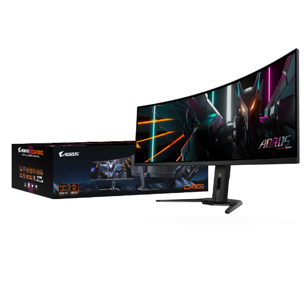 מסך מחשב AORUS CO49DQ Ultra-Wide DQHD OLED 0.03ms 144Hz KVM HDR