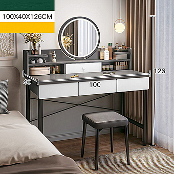 שידת איפור עם מראה כולל תאורת LED רוחב 100 סמ דגם RSM-2068 