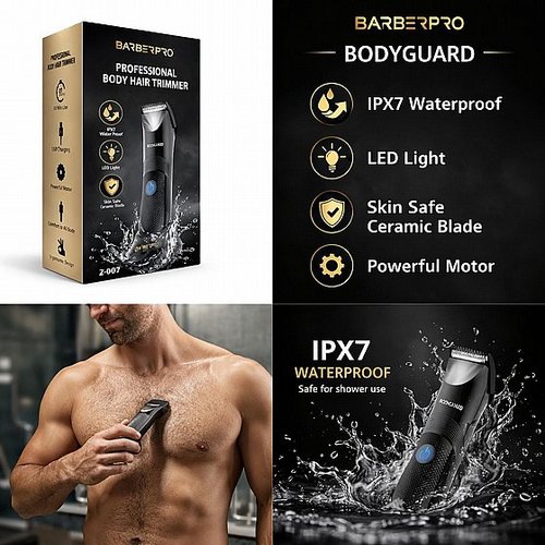 מכונת גילוח לגוף BarberPRO BodyGuard Z-007 ברבר פרו