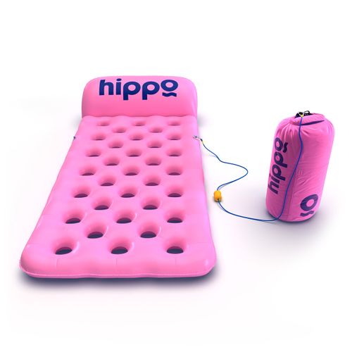 מזרון ים מחורר עם עוגן Hippo – ורוד
