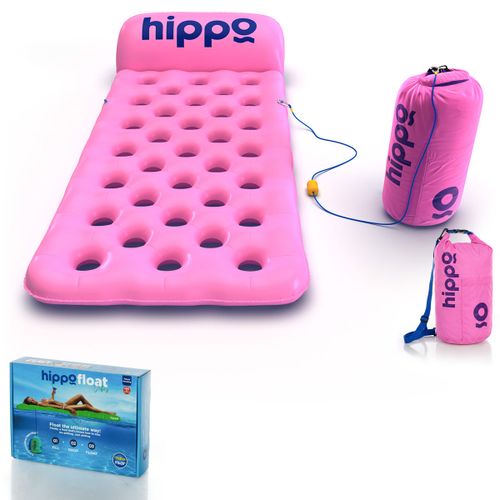 מזרון ים מחורר עם עוגן Hippo – ורוד