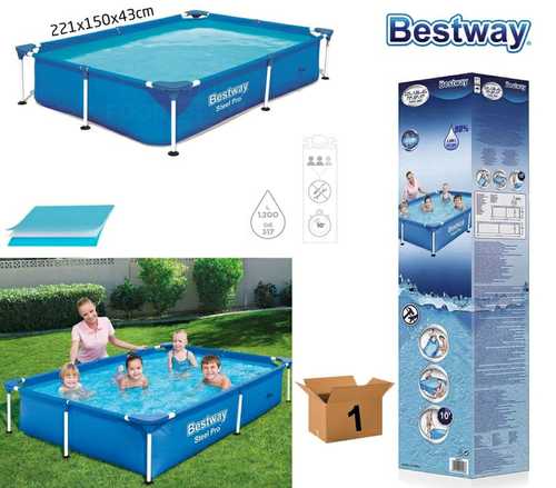 בריכת עמודים משפחתית 221X150X43 ס