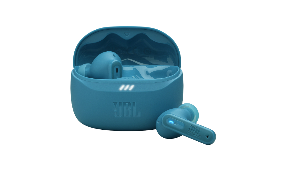 אוזניות אלחוטיות עם ביטול רעשים אדפטיבי JBL Tune Beam 2 TWS צבע כחול ( ירוק ים) למוזיקה, ספורט ושיחות