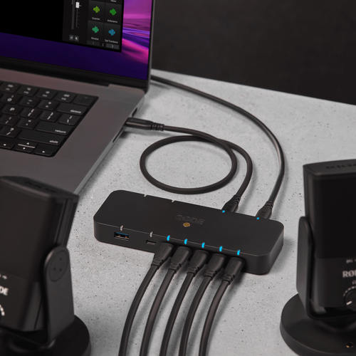 האב חיבורים USB-C עם 7 כניסות וקורא כרטיסים Rode Hub