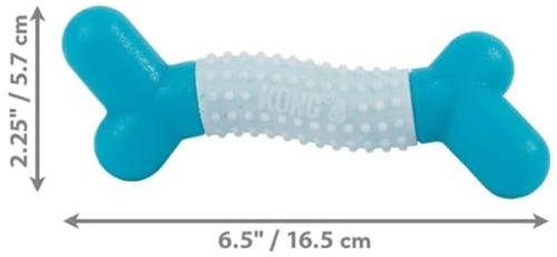 משחק לכלבים קונג גומז סטיק דנטלי קטן - KONG Duos Dental Stick Sm Easy Grip Dog Fetch & Chew Toy 