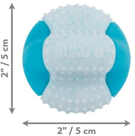 משחק לכלבים קונג גומז כדור דנטלי מיני - KONG Duets Dental Dog Toy Raised Nubs with Textures to Clean Teeth and Freshen Breath 