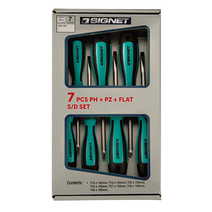 סט מברגים PH+PZ+שטוח 052474 SIGNET