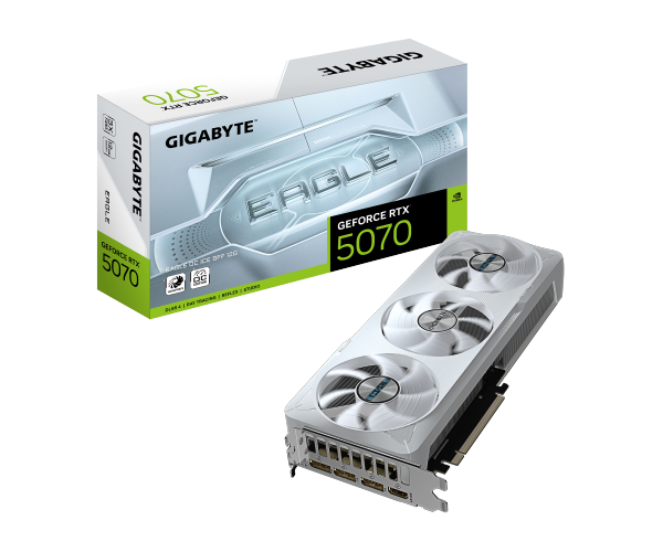 כרטיס מסך GIGABYTE GeForce RTX 5070 EAGLE OC ICE SFF 12G