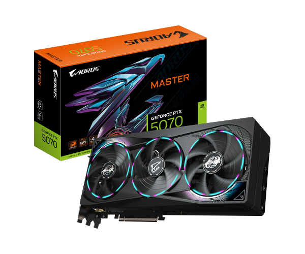 כרטיס מסך GIGABYTE AORUS GeForce RTX 5070 MASTER 12G