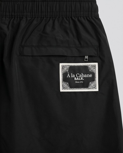 בגד ים BALR מידות S-XXL לגברים בגוון שחור עם לוגו